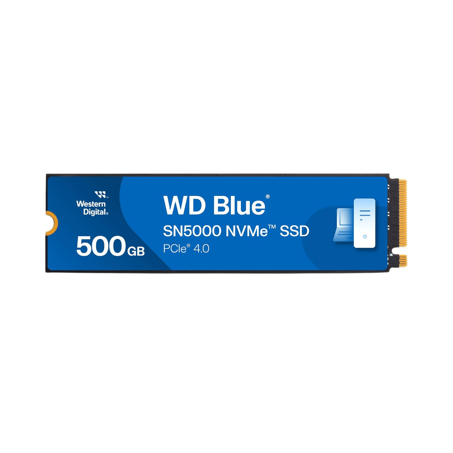 Western Digital WD Blue SN5000 NVMe 500GB, Upto 5000MB/s R, 5Y Warranty, PCIe Gen 4 NVMe M.2 (2280), Gaming Storage, Internal Solid State Drive (SSD) - Image 1